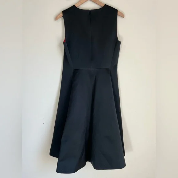 Lafayette 148 New York Sleeveless Fit-&-Flare Dress $1698 Size 6 red‎ black